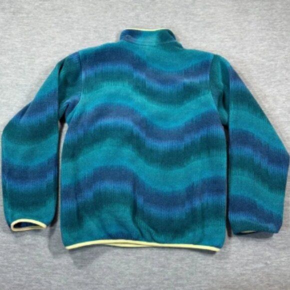 Patagonia Pullover Adult Small Teal Blue Synchilla Fleece Snap-T Retro VTG - Picture 8 of 9